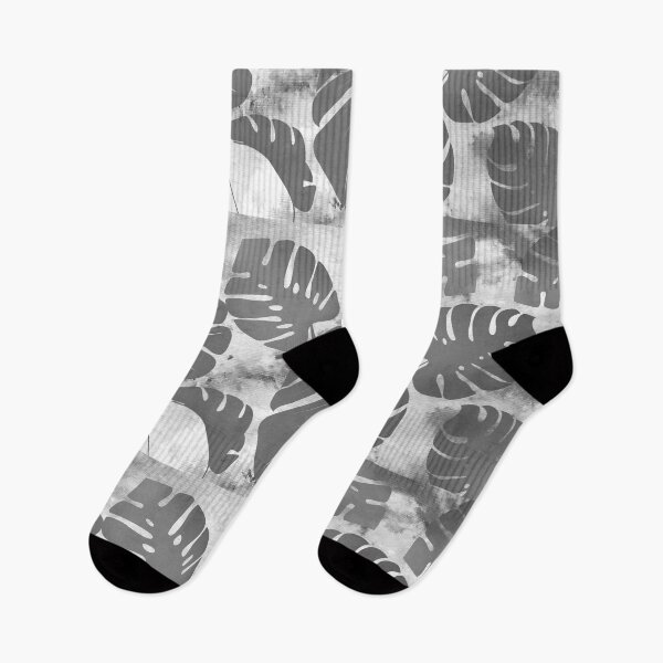 Item preview, Monstera Silver Metallic Gray Monochrome Glow Exotic Leaves Foliage Pattern V   designed and sold by Irina Sztukowski.