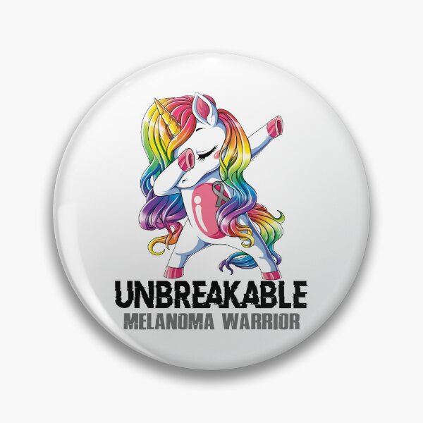 Item preview, Melanoma Awareness - Unicorn Melanoma Warrior Ribbon UNBREAKABLE designed and sold by Fernandezf.