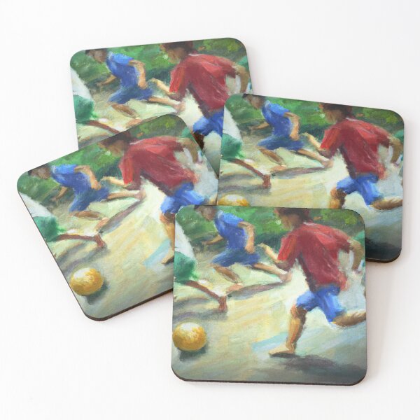 Item preview, Playing soccer designed and sold by MyOilArt4you.