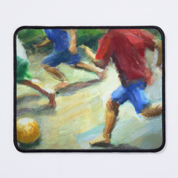 Item preview, Playing soccer designed and sold by MyOilArt4you.