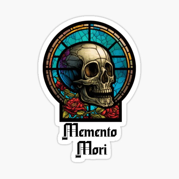 Item preview, Stained Glass Skull - Memento Mori designed and sold by step10studio.