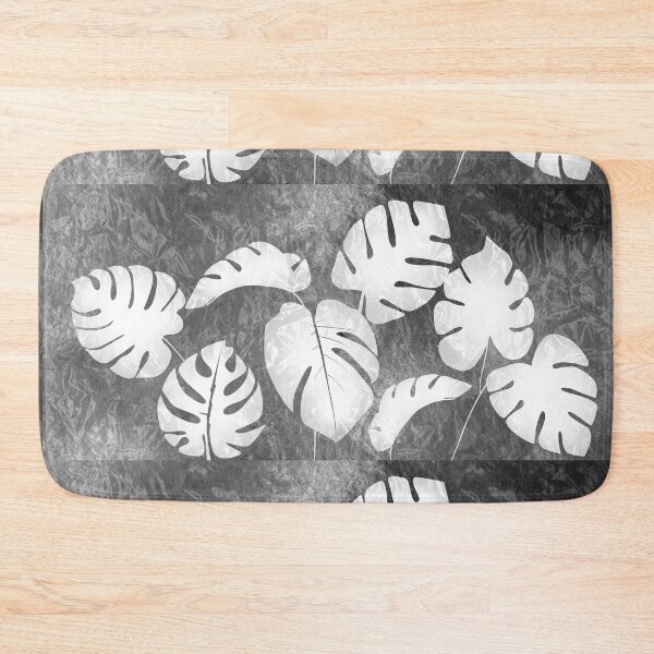 Item preview, Monstera Silver Metallic Gray Monochrome Glow Exotic Leaves Foliage Pattern VI   designed and sold by Irina Sztukowski.