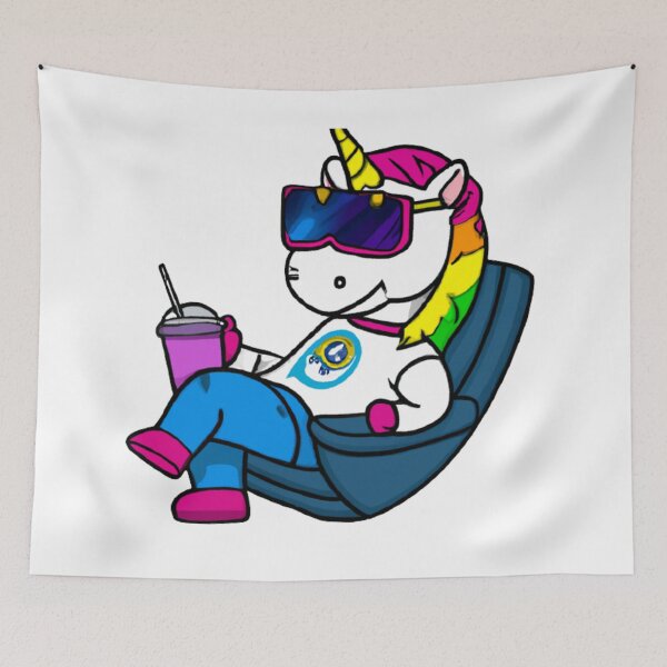 Item preview, Unicorn drinking coffee  designed and sold by sweetiejojo.