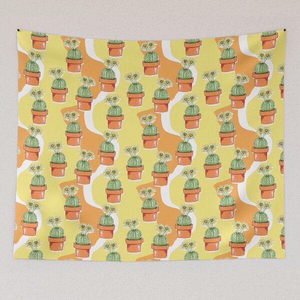 Item preview, Cute Yellow Flowered Potted Cactus  designed and sold by LaBellCreative.