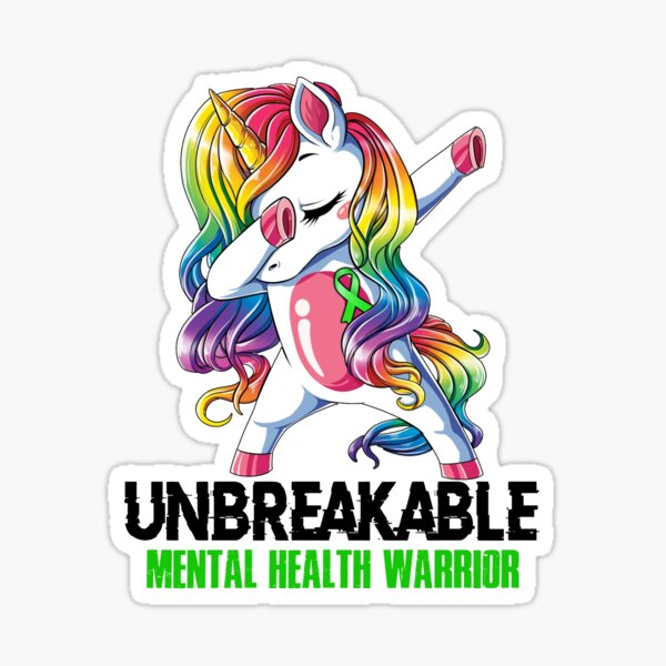 Mental Health Dabbing Unicorn Warrior T-Shirt Mental Health Dabbing Unicorn Warrior T-Shirt