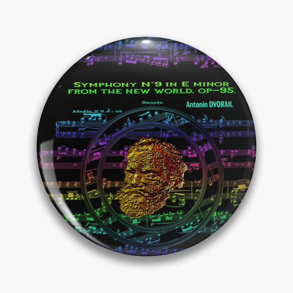Item preview, SYMPHONY N°9 IN E MINOR FROM THE NEW WORLD SYMPHONY BY ANTONIN DVORAK - ABSTRACT PORTRAIT MUSICIAN COMPOSER SYMPHONY CONCERTO OPERA - RAINBOW MUSIC SCORES designed and sold by Ralek.