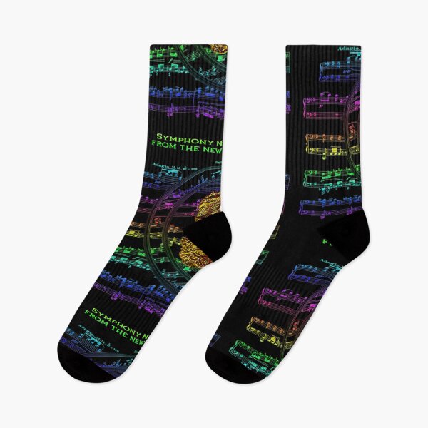 Item preview, SYMPHONY N°9 IN E MINOR FROM THE NEW WORLD SYMPHONY BY ANTONIN DVORAK - ABSTRACT PORTRAIT MUSICIAN COMPOSER SYMPHONY CONCERTO OPERA - RAINBOW MUSIC SCORES designed and sold by Ralek.
