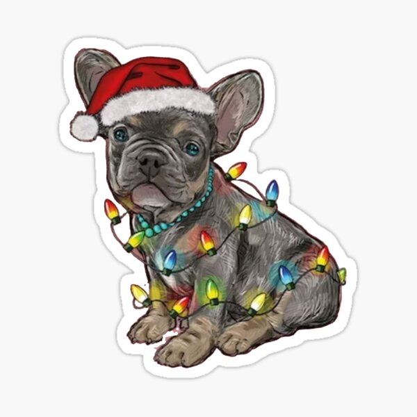 Aperçu de l'œuvre Sweat-shirt de Noël bouledogue français créée et vendue par adilchbanishop.