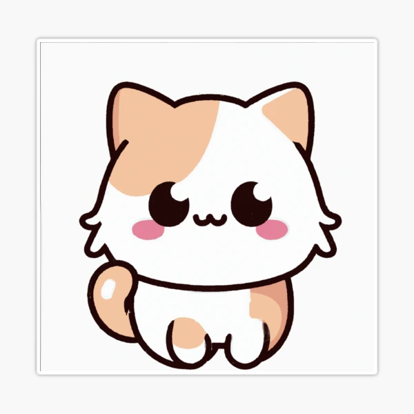 Premium Photo  Adorable and cute kawaii cat sticker design illustration