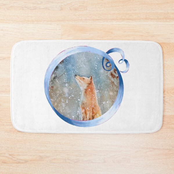 Item preview, Winter Fox in Painted Blue Frame  designed and sold by CreativNode.