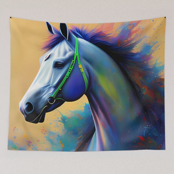 Item preview, Urban Graffiti Horse Oil Painting Splattered designed and sold by SableSyndciate.