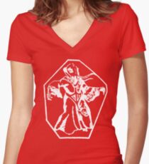 Stranger Things Mind Flayer Mindflayer 2 White Women's Fitted V-Neck T-Shirt