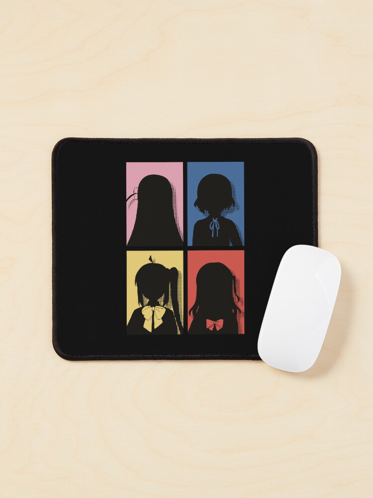 All The Main Characters In Bocchi The Rock Anime In A Cute Minimalist Pop  Art Design Featured With Their Unique Hairpin And Ribbon Colored In Their  Own Hair Color - Bocchi The