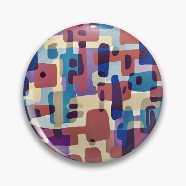 Item preview, GeoDance No95 Blue Red Tan designed and sold by SCAartwork.