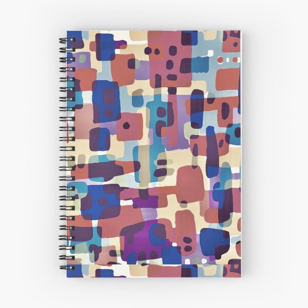 Item preview, GeoDance No95 Blue Red Tan designed and sold by SCAartwork.