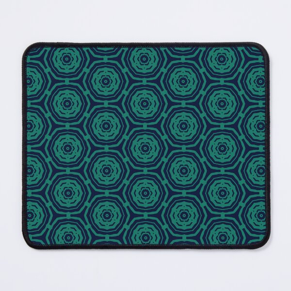 Item preview, Blue Tropical Rainforest Green Honeycomb Seamless Pattern Print designed and sold by protegra.