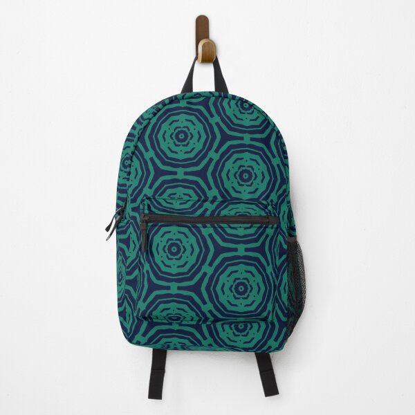 Item preview, Blue Tropical Rainforest Green Honeycomb Seamless Pattern Print designed and sold by protegra.