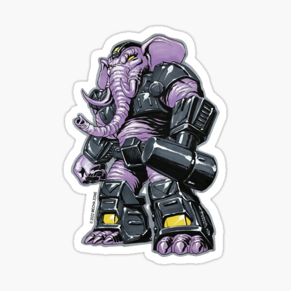 Vista previa del artículo con la obra «Elefante guerrero», diseñado y vendido por Mecha-Zone.