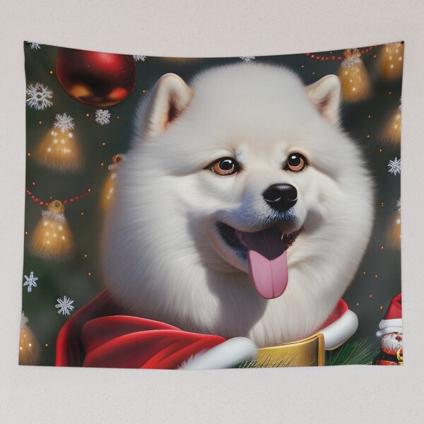 Item preview, Christmas Hokkaido Wearing Santa's Cape designed and sold by ZenEverAI.
