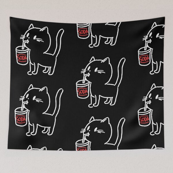 Item preview, Cat and Soda 3 - White designed and sold by HarshBrown.