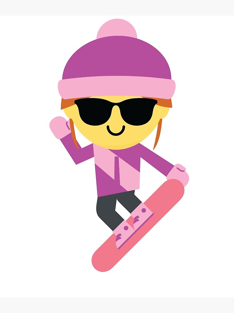 "Ski Girl Emoji " Photographic Print by HippoEmo Redbubble