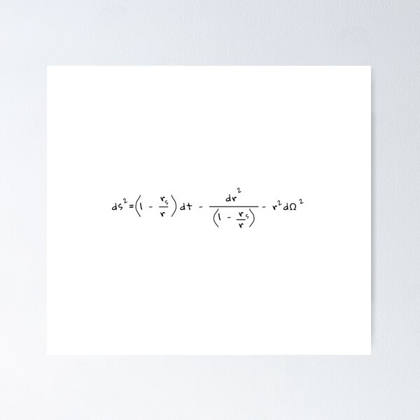Item preview, Brian Cox Formula Schwarzschild metric designed and sold by LigerDesign.