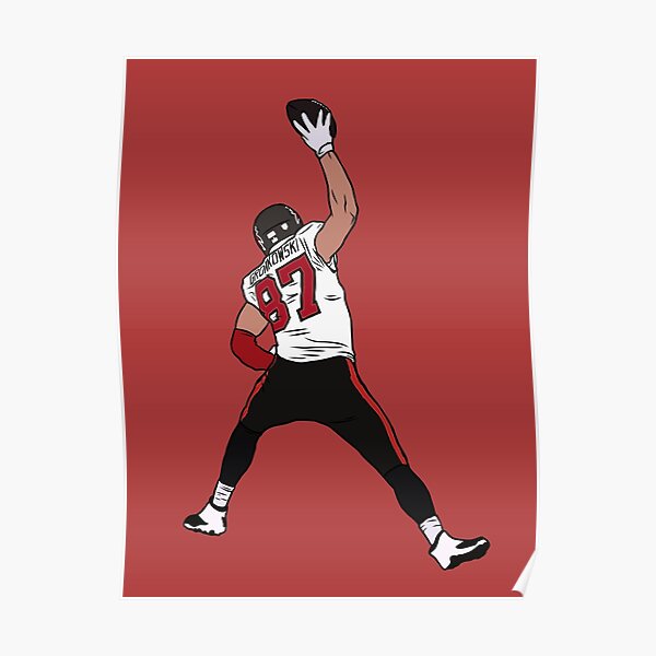 Rob Gronkowski NEW ENGLAND PATRIOTS PIXEL ART 11 Poster