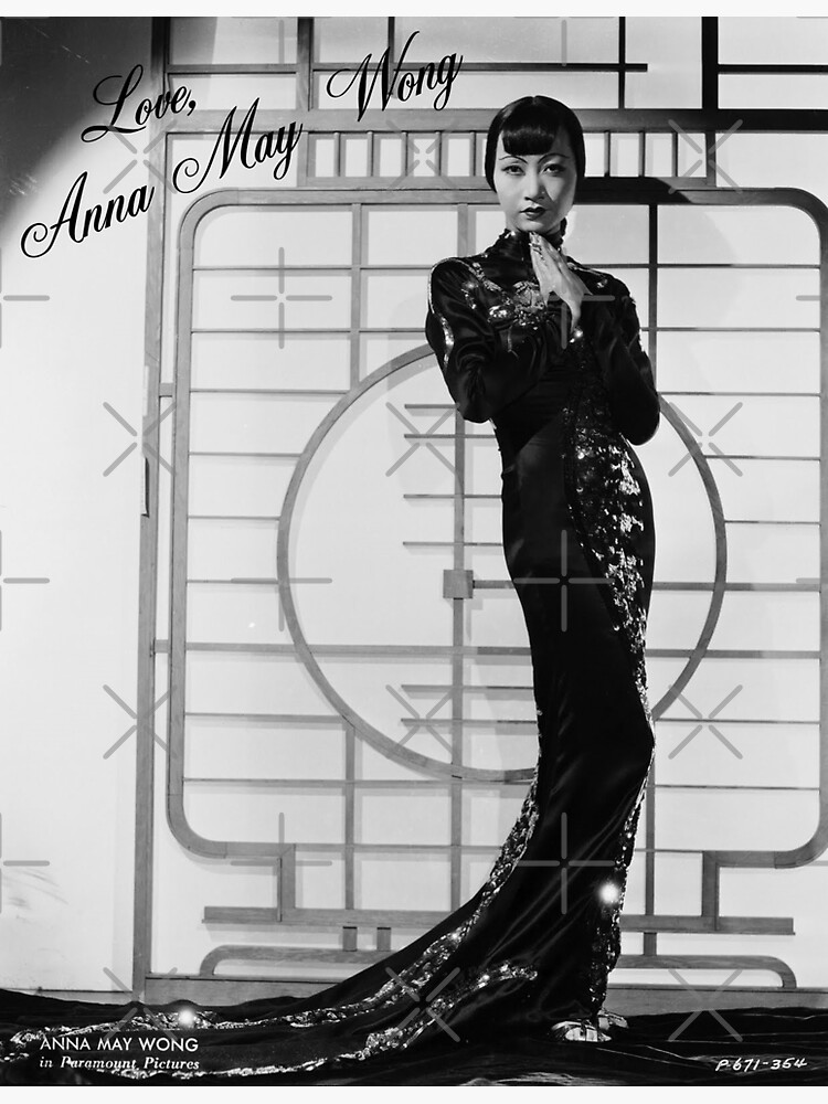 Anna May Wong - Love, Anna May Wong - Glamour Beautiful Black Dress -  Hollywood Legend Photo" Sticker for Sale by centuryartmedia | Redbubble