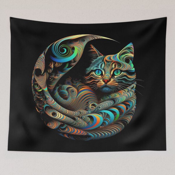 Item preview, Fantastic multicolored designer cat design designed and sold by DESIGNERCATS.