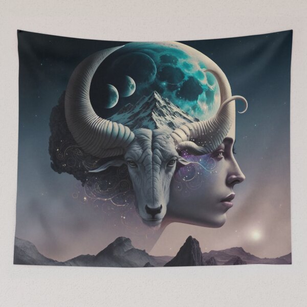 Item preview, Esoteric Wall Art, Metal Wall Art, Aries Zodiacal Sign Esoteric Mistery Fantasy designed and sold by esoTeriko.