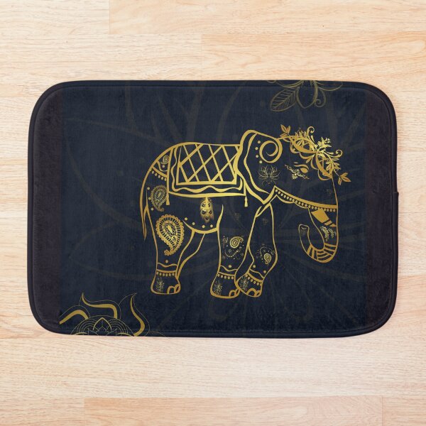 Item preview,  Elefante de henna mehndi brillante, elefante de la India, arte decorativo del elefante, adornado, dorados, marrones designed and sold by Awearness.