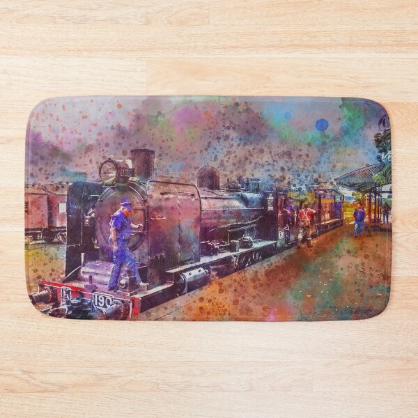 Item preview, Maldon Tourist Train K-190 - Artists Watercolor and Sketch - Maldon, Victoria designed and sold by Steven Jodoin.