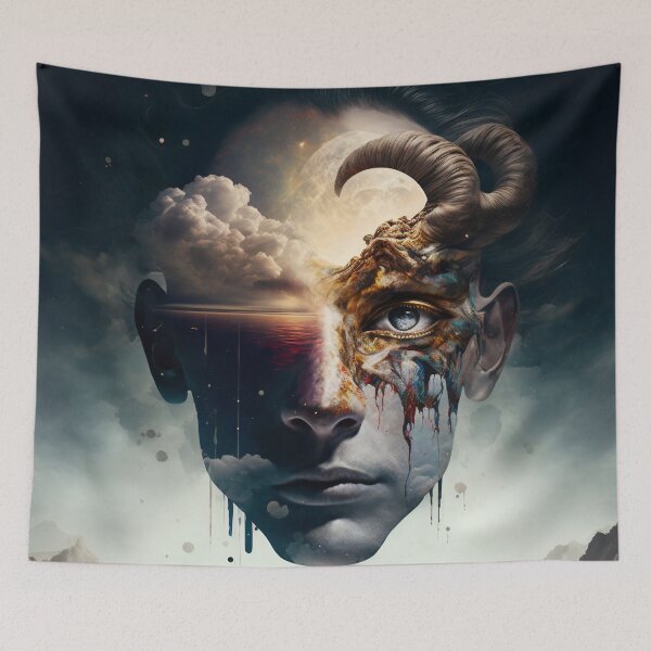 Item preview, Esoteric Wall Art, Metal Wall Art, Aries, Male, Ram, Zodiacal Sign, Esoteric, Astrology, Fantasy, Mystery designed and sold by esoTeriko.