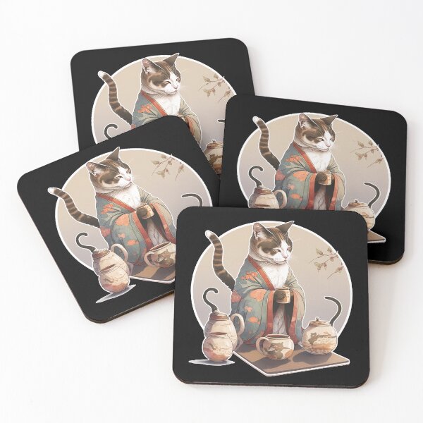 Item preview, Japanese Cat Tea Time designed and sold by AwakenedSoul.