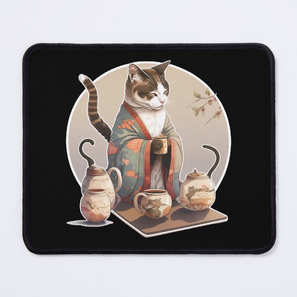 Item preview, Japanese Cat Tea Time designed and sold by AwakenedSoul.