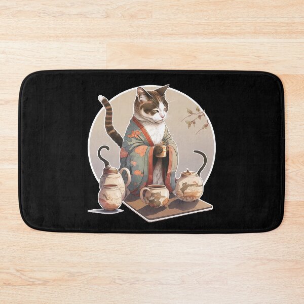 Item preview, Japanese Cat Tea Time designed and sold by AwakenedSoul.