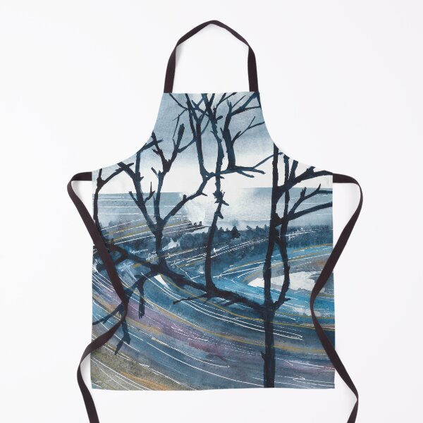 Item preview, Beautiful nature landscape, watercolor sunset, tree designed and sold by anaozzart.