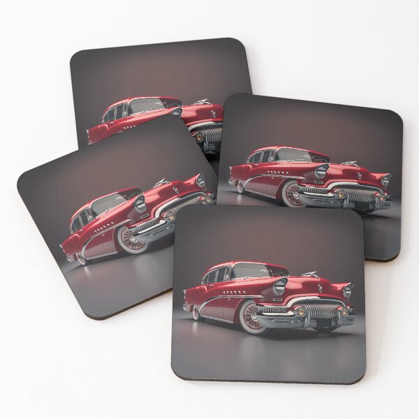 Item preview, Red classic car on a clean dark background designed and sold by OwnByCats.