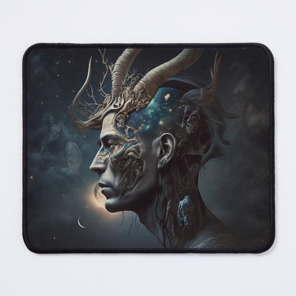 Item preview, Esoteric Wall Art, Metal Wall Art, Capricorn, Male, Zodiacal Sign, Esoteric, Astrology, Fantasy, Mystery designed and sold by esoTeriko.