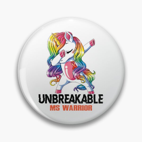Item preview, MS Awareness - Unicorn MS Warrior Ribbon UNBREAKABLE designed and sold by Fernandezf.