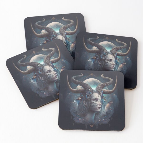 Item preview, Esoteric Wall Art, Metal Wall Art, Capricorn, Female, Zodiacal Sign, Esoteric, Astrology, Fantasy, Mystery designed and sold by esoTeriko.