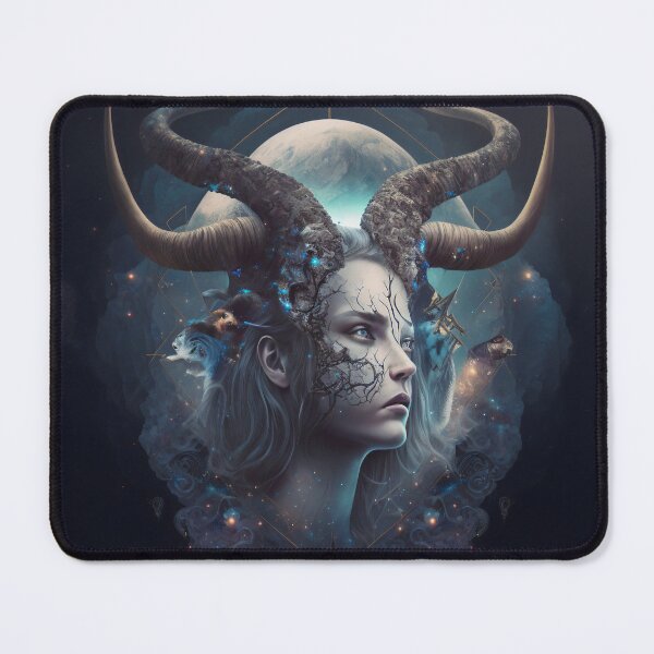 Item preview, Esoteric Wall Art, Metal Wall Art, Capricorn, Female, Zodiacal Sign, Esoteric, Astrology, Fantasy, Mystery designed and sold by esoTeriko.