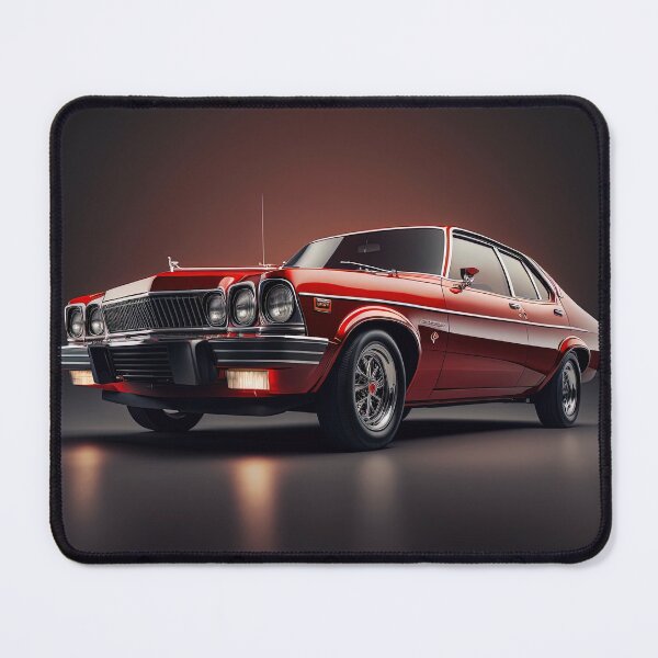 Item preview, Red classic car on a clean dark background (side view) designed and sold by OwnByCats.