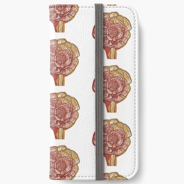 Red Starflower Pattern iPhone Wallet