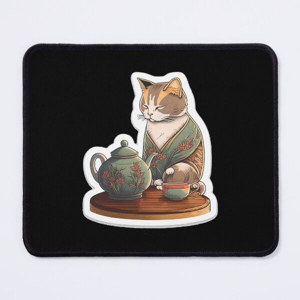Item preview, Oriental Cat Tea Time designed and sold by AwakenedSoul.