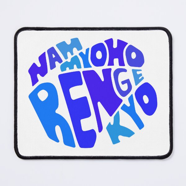 Item preview, Nam Myoho Renge Kyo Buddhist Mantra Blue Purple designed and sold by wordznart.