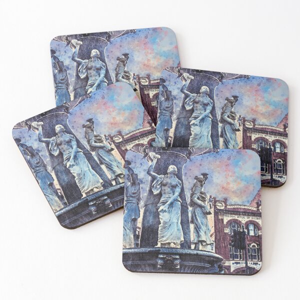 Item preview, Alexandra Fountain at Sunset - Artists Watercolor and Sketch - Bendigo, Victoria designed and sold by Steven Jodoin.