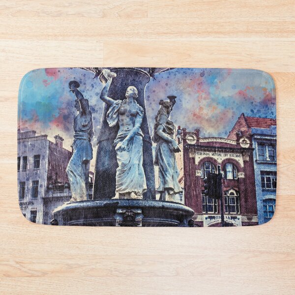 Item preview, Alexandra Fountain at Sunset - Artists Watercolor and Sketch - Bendigo, Victoria designed and sold by Steven Jodoin.