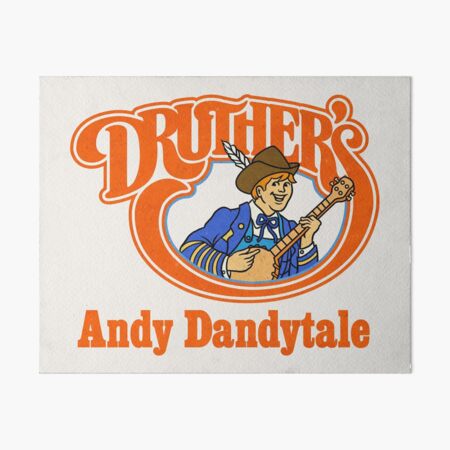 Defunct Druther's Restaurant Logo with Andy Dandytale Character Art Board Print