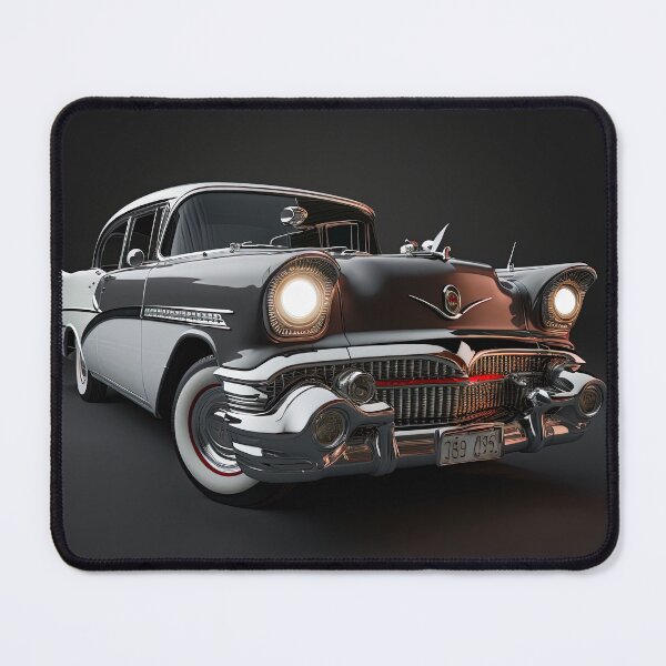 Item preview, Black & white classic car on a clean dark background designed and sold by OwnByCats.